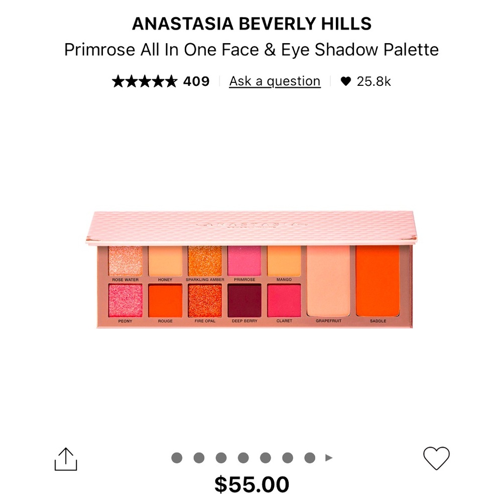 Anastasia Beverly Hills Primrose Palette for Face and Eyes, brand new in box
